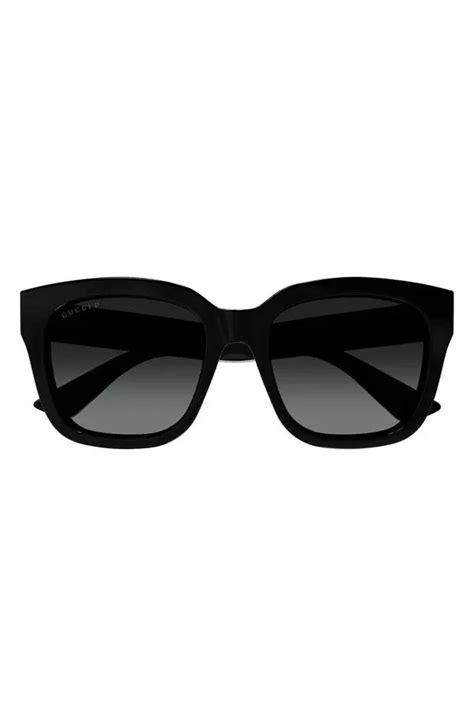 gucci 54mm gradient polarized cat eye sunglasses|Gucci cat eye sunglasses black.